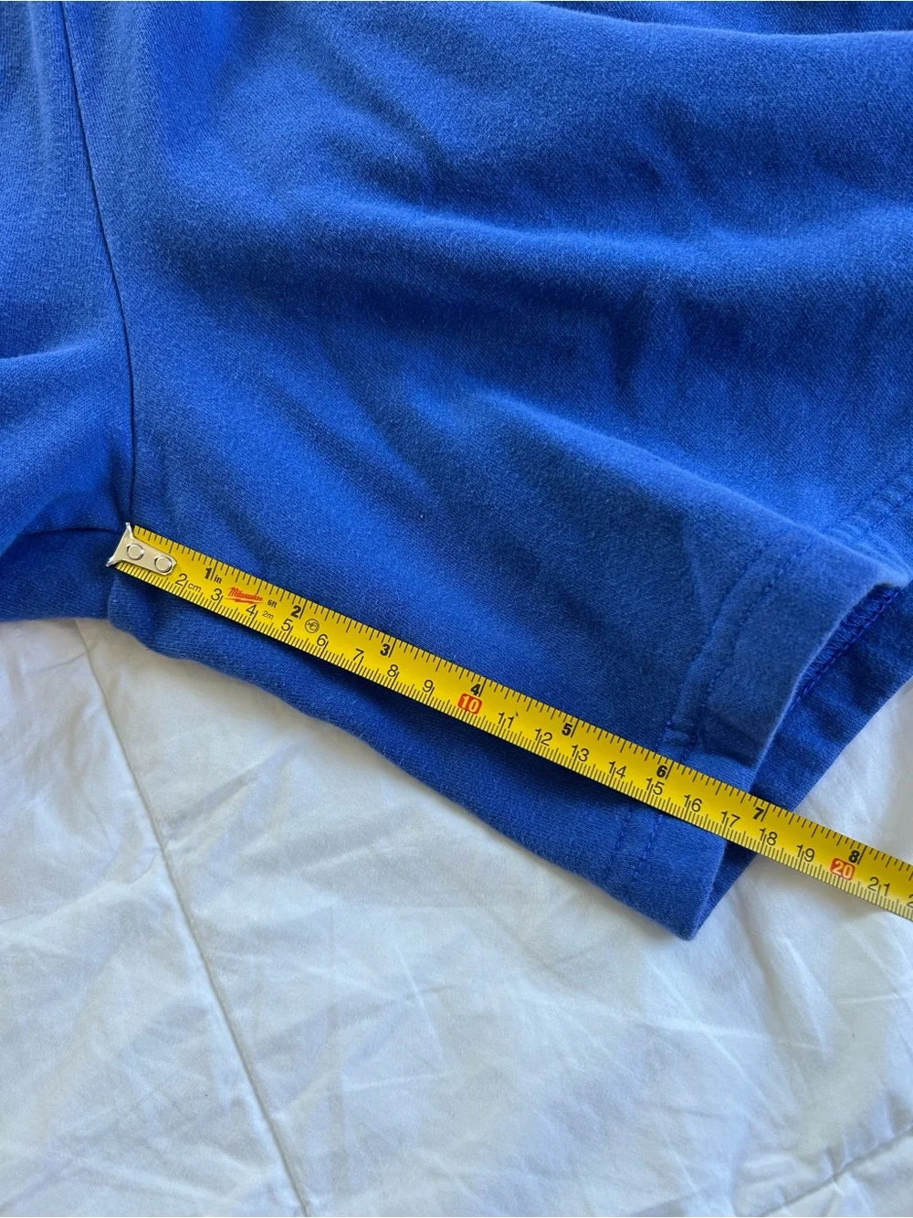 The North Face Men's Royal Blue Athletic Shorts with Red Logo
